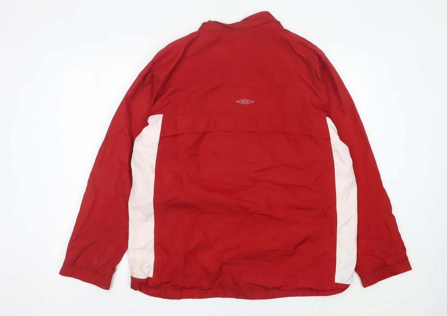 Mens UK Size L Umbro Red Windbreaker Coat