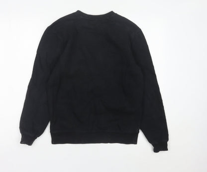 Umbro Boys Black Sweatshirt 14-15Y Regular Fit Crew Neck Pullover