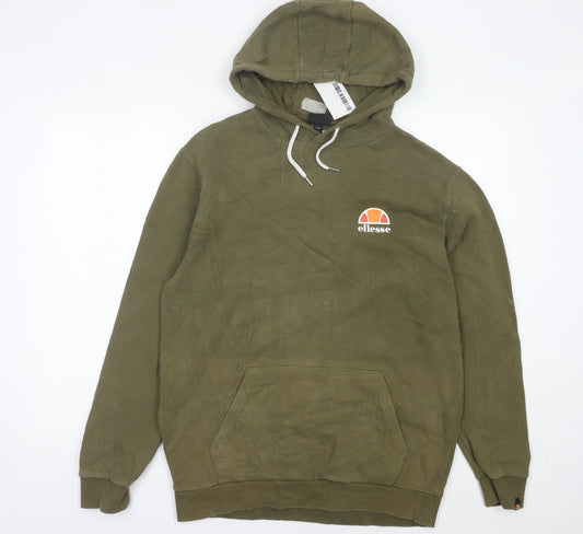 Mens UK Size M ellesse Green Pullover Hoodie