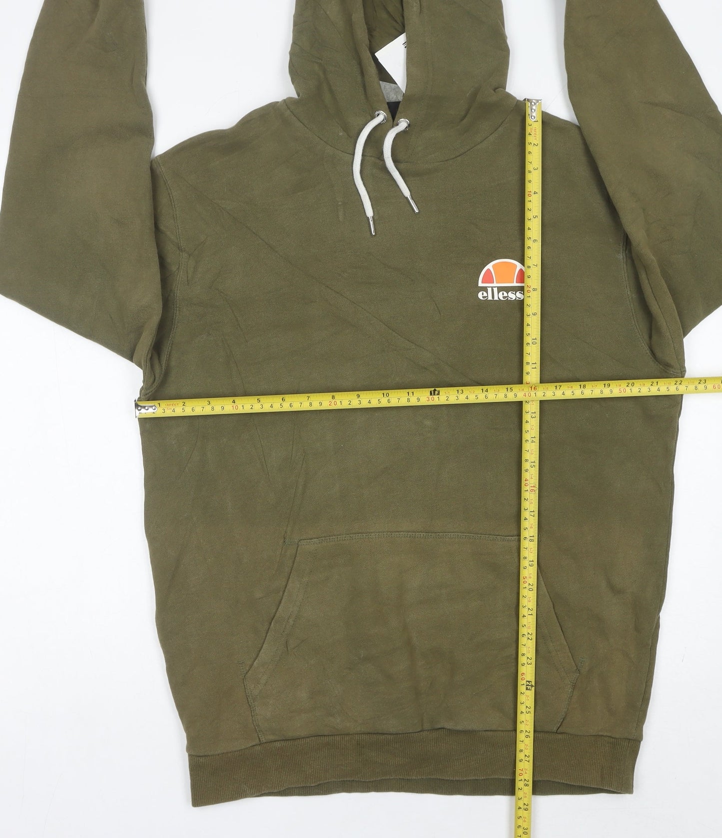 Mens UK Size M ellesse Green Pullover Hoodie