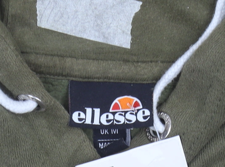 Mens UK Size M ellesse Green Pullover Hoodie