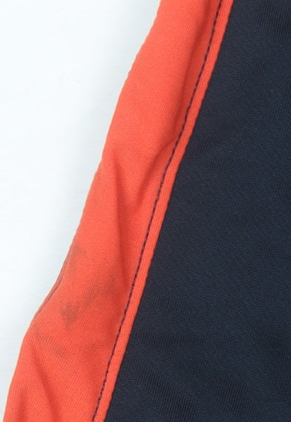 Nike Womens Blue Orange Track Jacket Size 10 Slim Fit Activewear