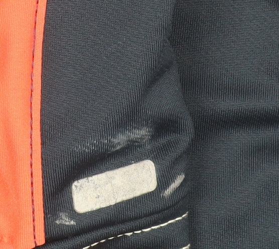 Nike Womens Blue Orange Track Jacket Size 10 Slim Fit Activewear