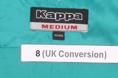 Kappa Womens Green Track Jacket Size 8 Italia Logo Full Zip