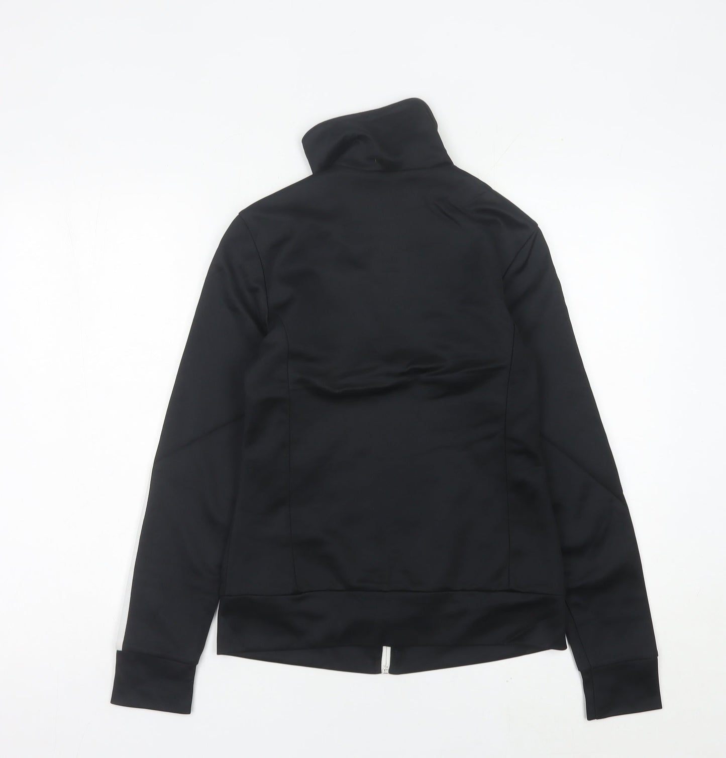 Adidas Womens Black Track Jacket Size 8 Full Zip Sports Top