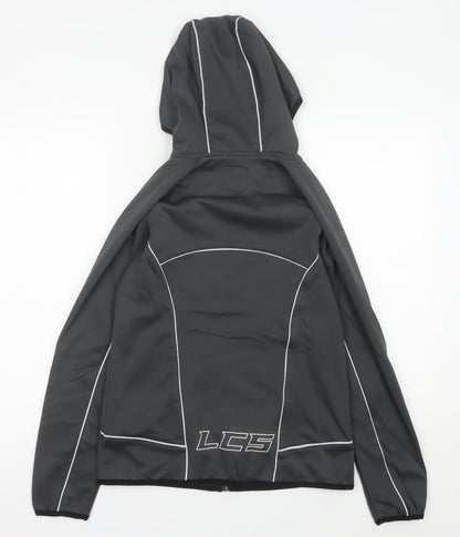 Le Coq Sportif Womens Black Size 8 Track Jacket Hooded Full Zip