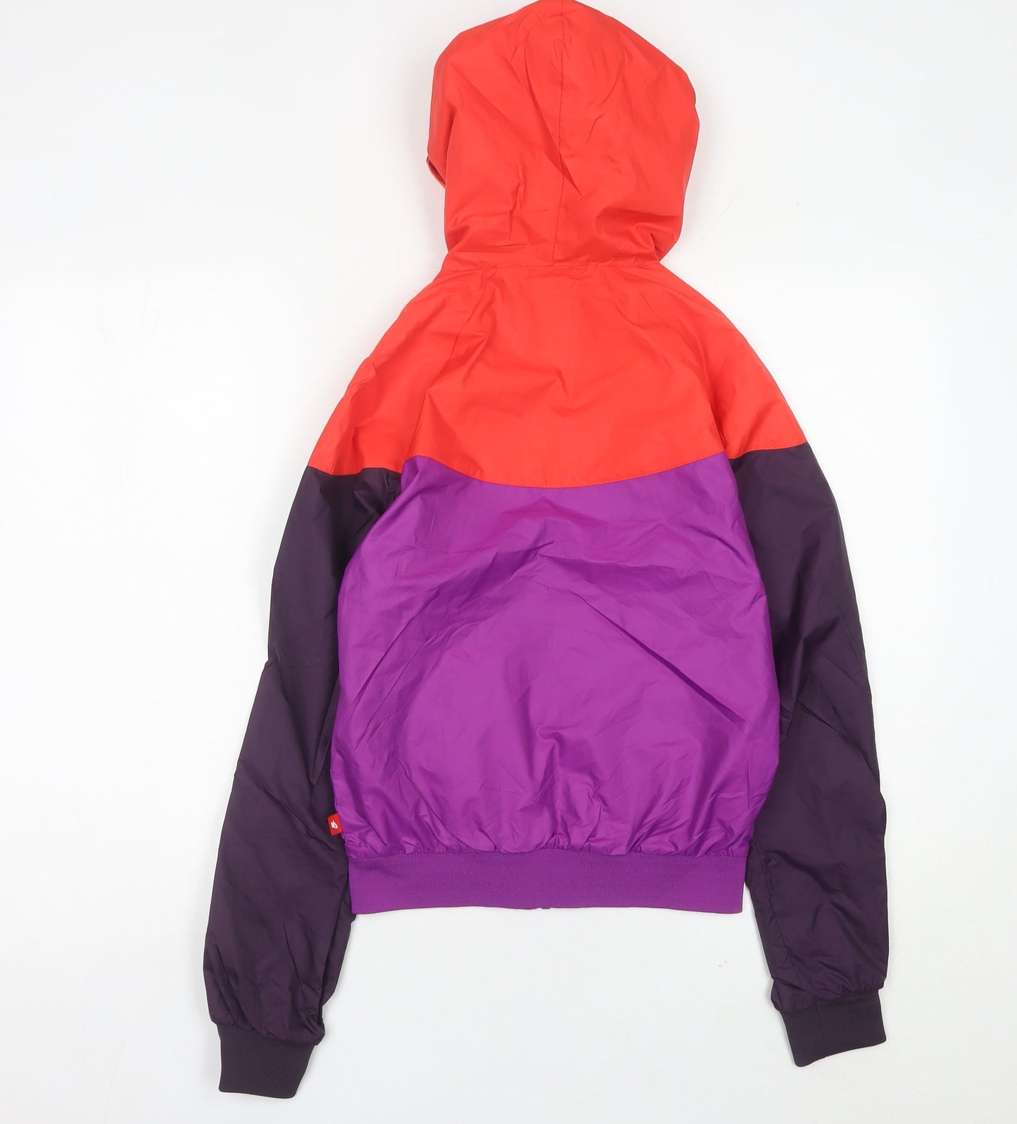 Nike Womens Windbreaker Jacket Size 6 Purple Red Orange Hooded
