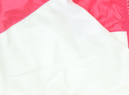 Adidas Womens Track Jacket Size 12 Yellow Pink White Colourblock