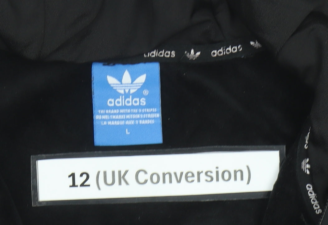 Adidas Womens Blue Track Jacket Size 12 Hooded Full Zip Sportswear