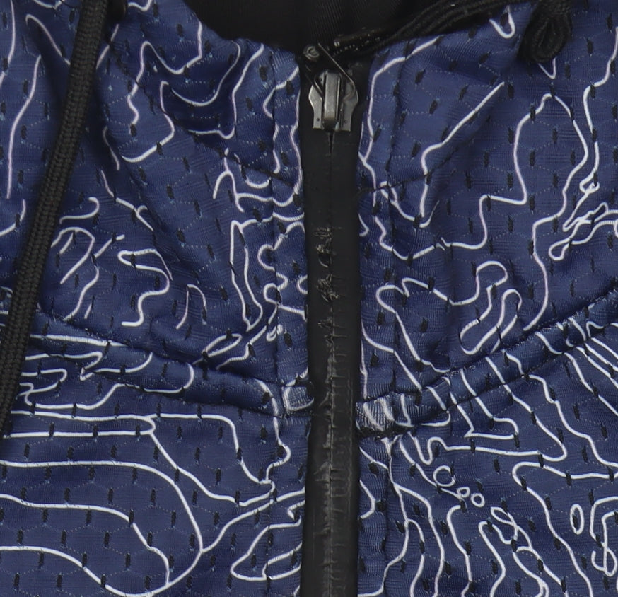 Adidas Womens Blue Track Jacket Size 12 Hooded Full Zip Sportswear