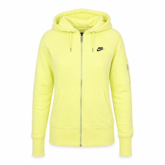 Womens UK Size 8 Nike Yellow Full Zip Hoodie