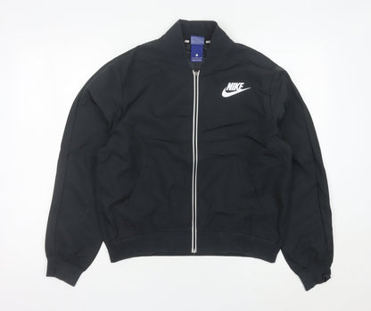 Nike Womens Black Size 10 Track Jacket Lightweight Full Zip