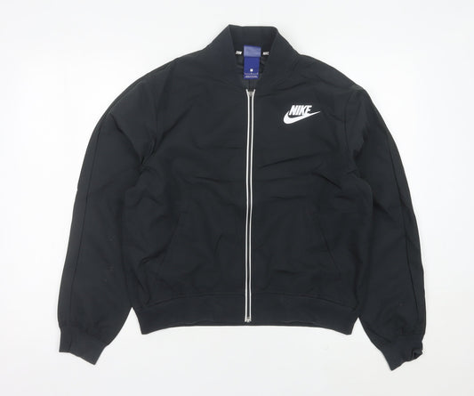 Nike Womens Black Size 10 Track Jacket Lightweight Full Zip