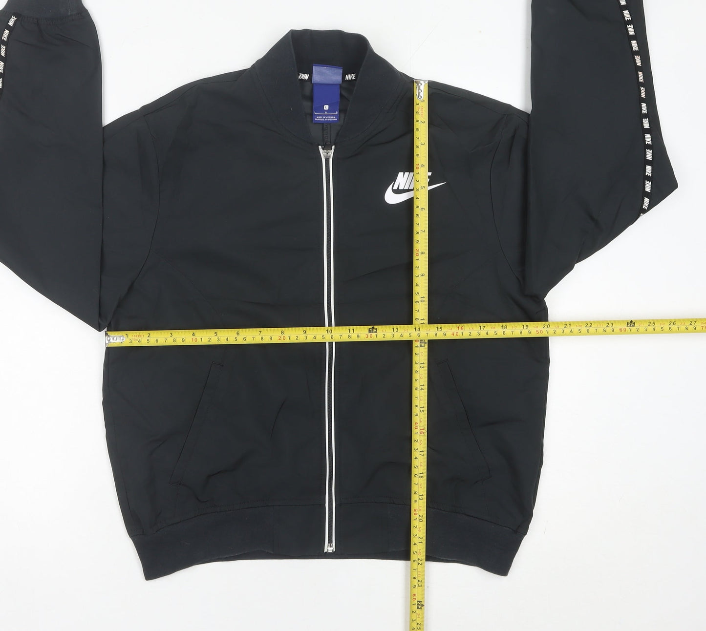 Nike Womens Black Size 10 Track Jacket Lightweight Full Zip