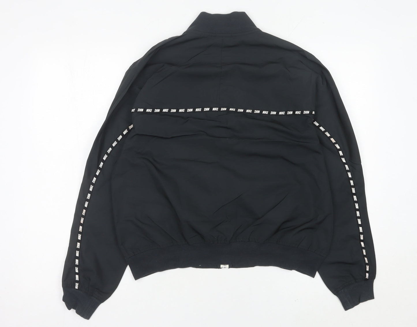Nike Womens Black Size 10 Track Jacket Lightweight Full Zip