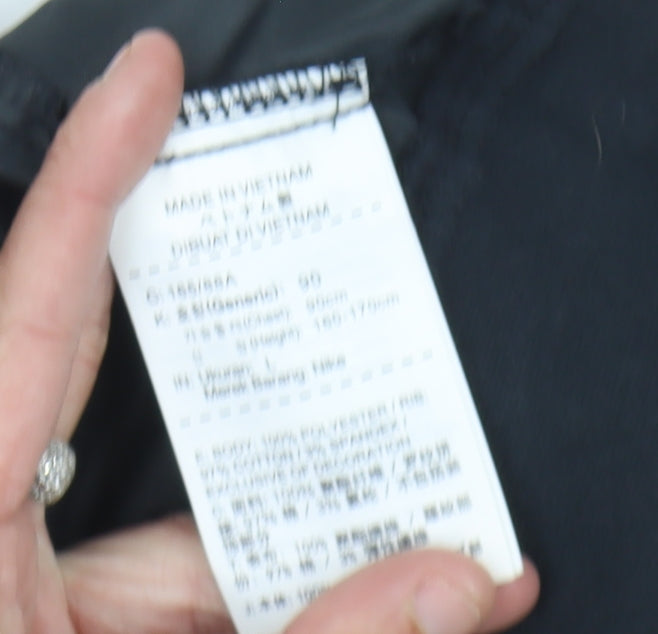 Nike Womens Black Size 10 Track Jacket Lightweight Full Zip