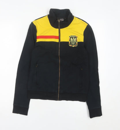 Kappa Women’s Black Yellow Track Jacket Size 10 Germany Logo