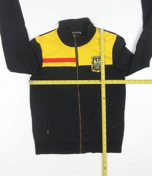 Kappa Women’s Black Yellow Track Jacket Size 10 Germany Logo