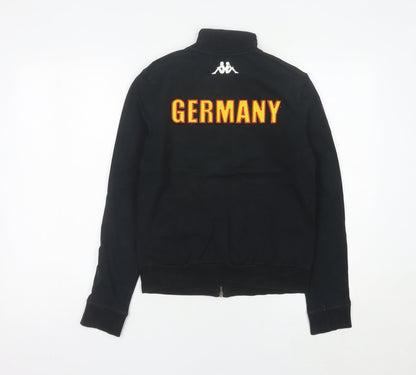 Kappa Women’s Black Yellow Track Jacket Size 10 Germany Logo