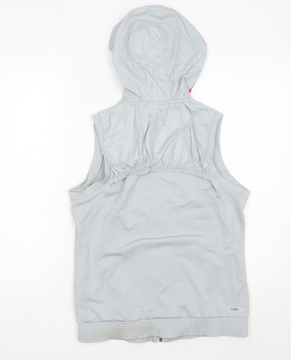 Adidas Womens Grey Size 12 Sleeveless Hooded Sports Jacket