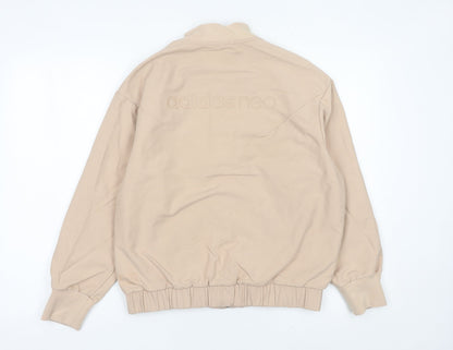 Adidas Women Beige Size 14 Track Jacket Lightweight Activewear