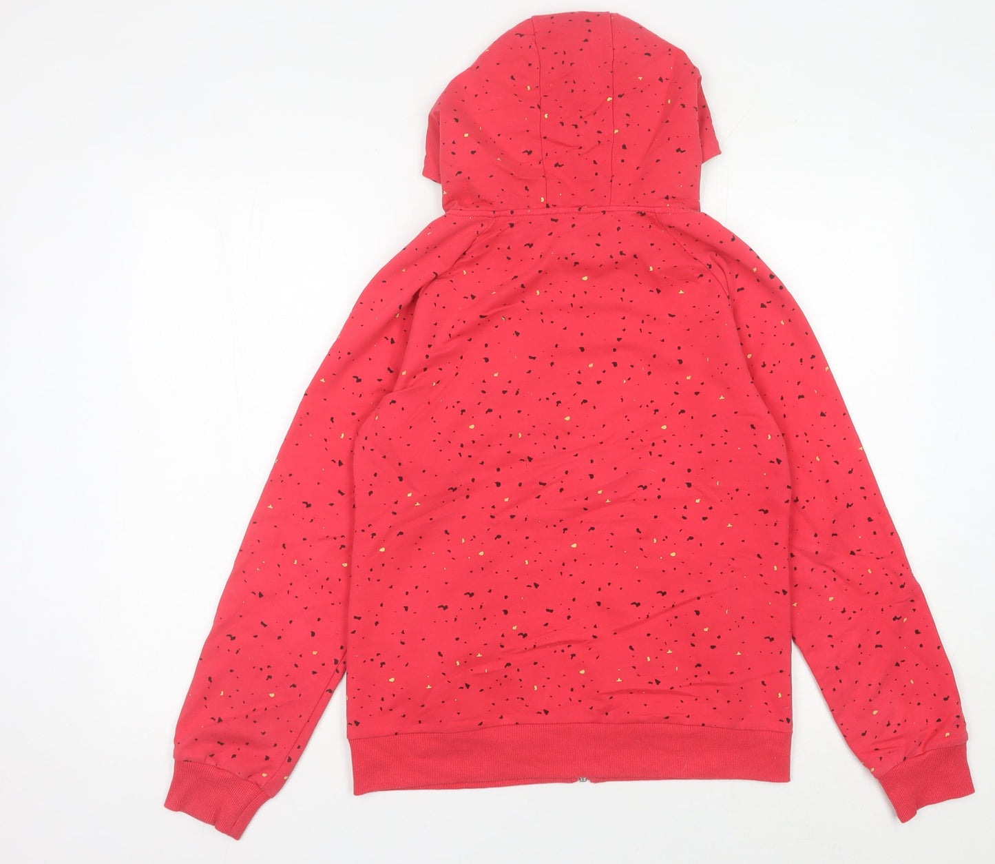 Adidas Womens Red Cotton Full Zip Hoodie Jacket Size 14