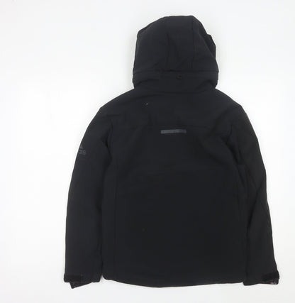 Adidas Womens Black Size 10 Windbreaker Hooded Jacket