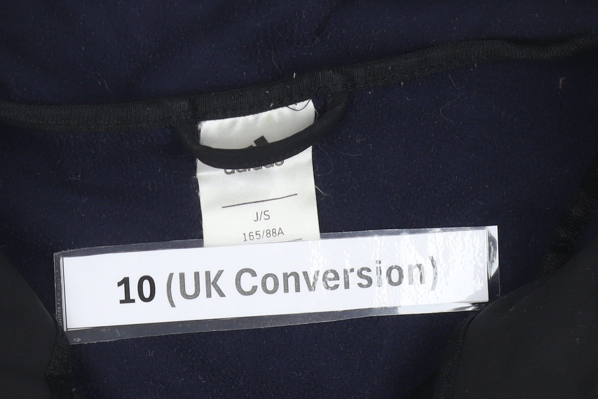 Adidas Womens Black Size 10 Windbreaker Hooded Jacket