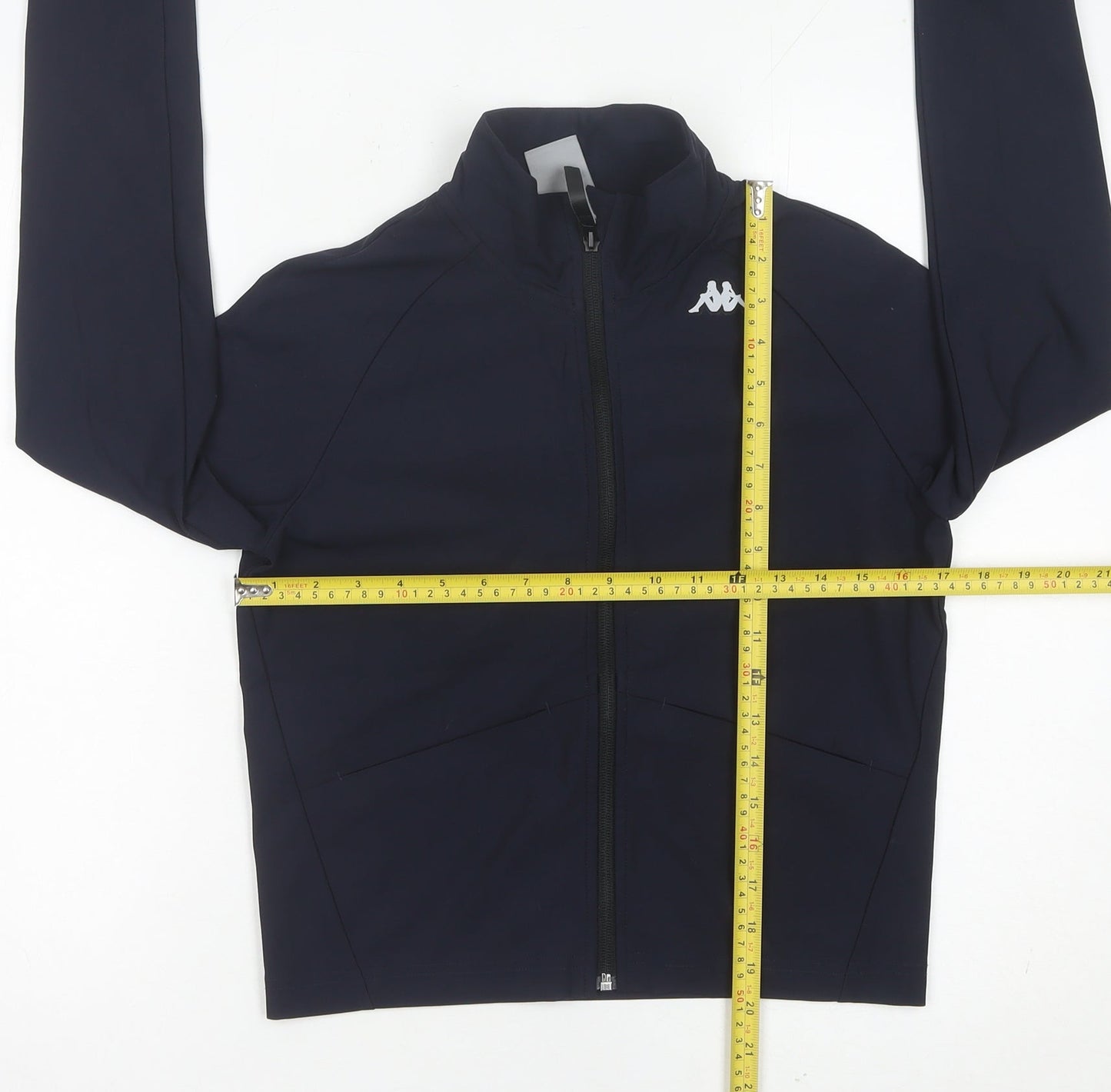 Kappa Womens Blue Size 6 Track Jacket Slim Fit Full Zip Activewear