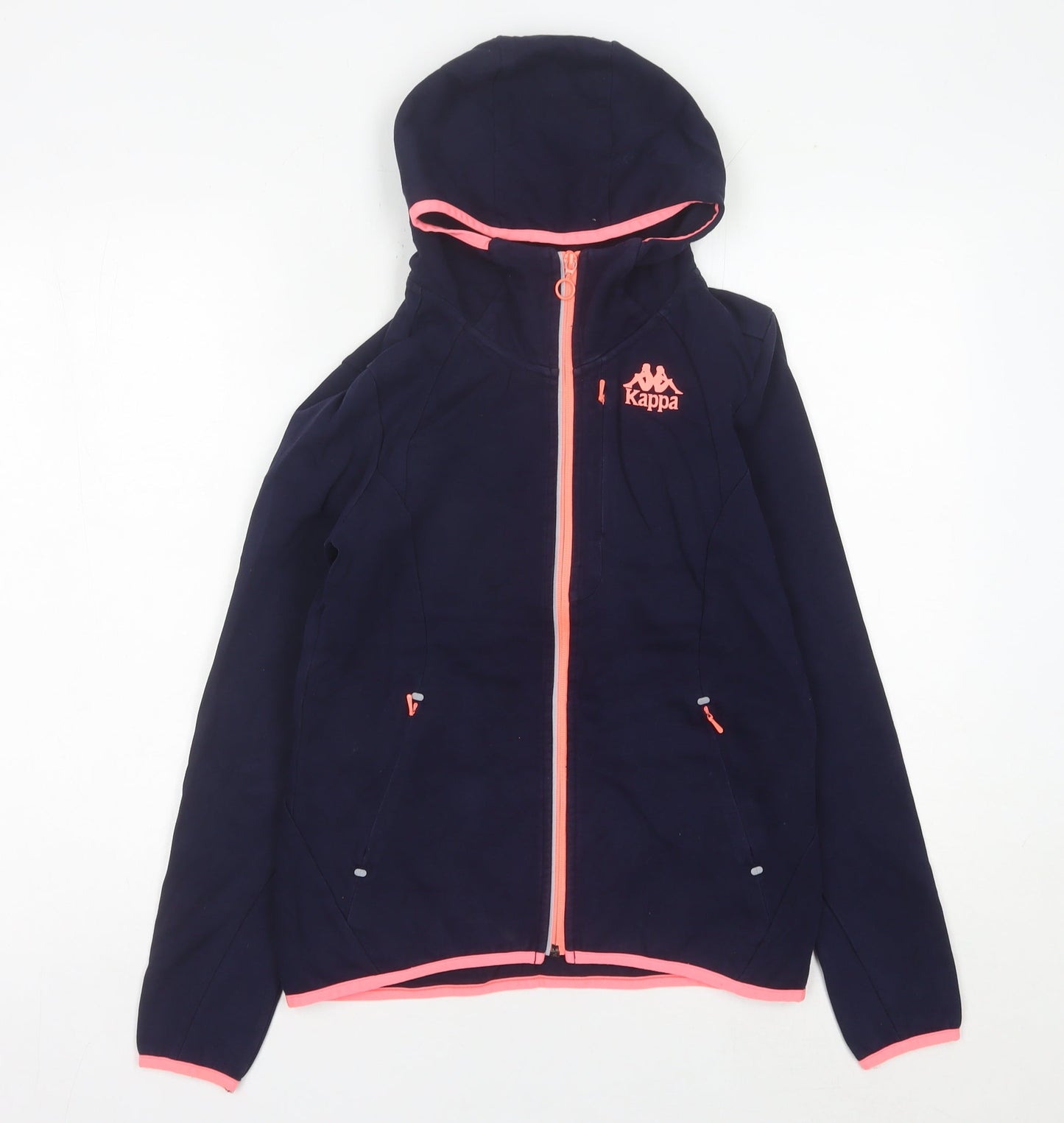 Kappa Womens Navy Full Zip Hoodie Jacket UK 8 with Hooded Design