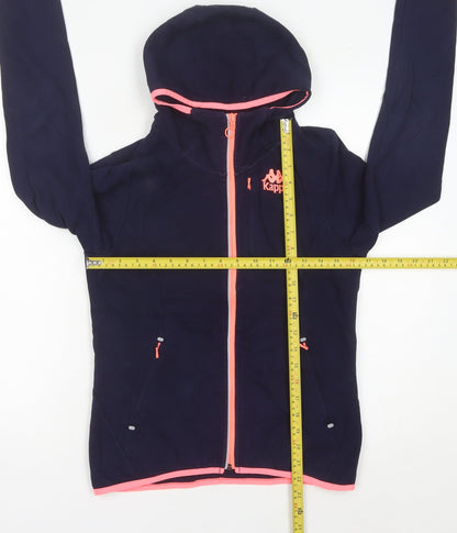 Kappa Womens Navy Full Zip Hoodie Jacket UK 8 with Hooded Design