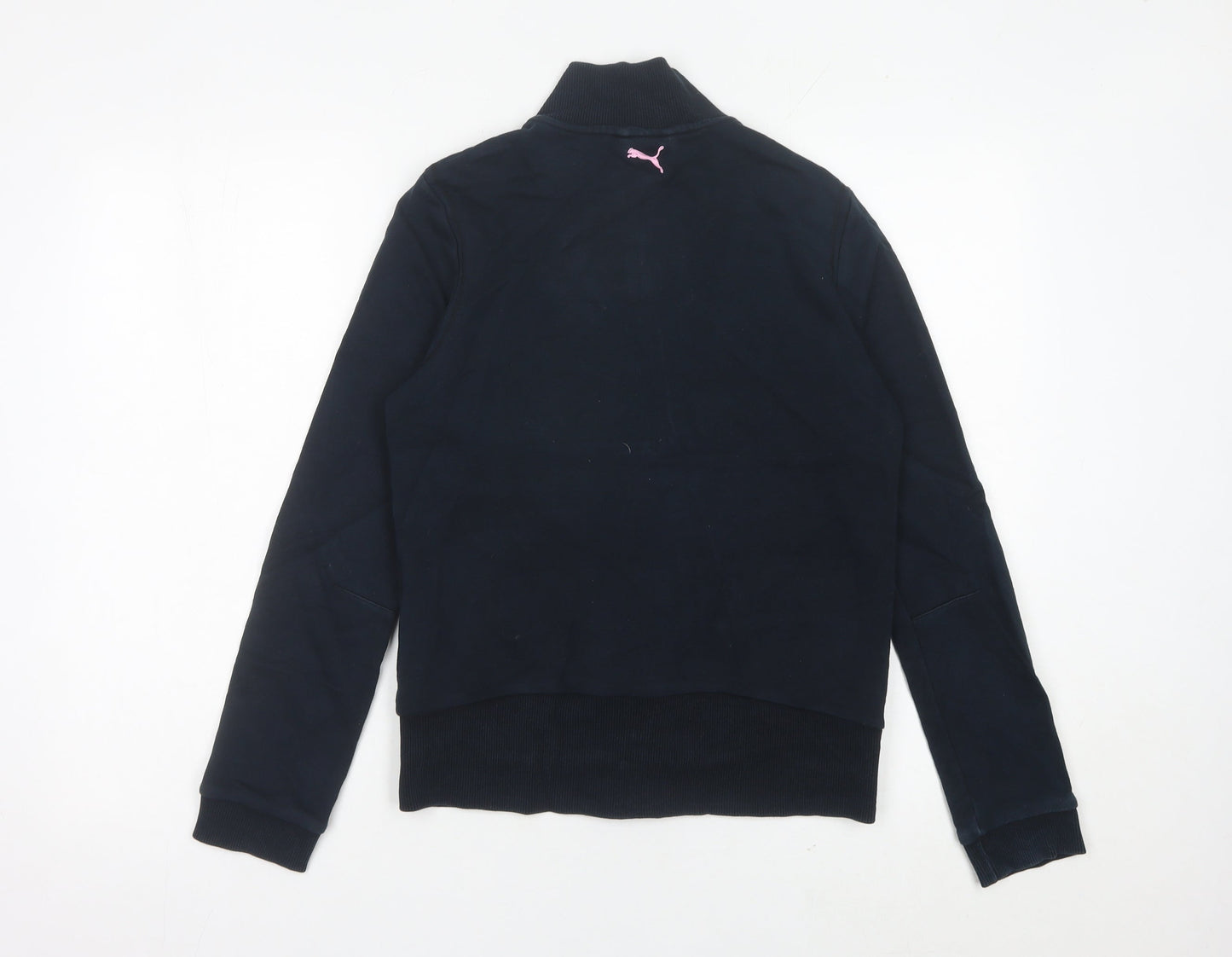 Puma Womens Black Track Jacket Size 8 Full Zip Sportswear