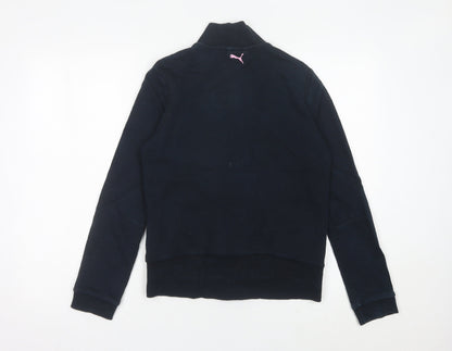 Puma Womens Black Track Jacket Size 8 Full Zip Sportswear