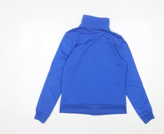 Adidas Womens Blue Size 8 Track Jacket Full Zip Sportswear