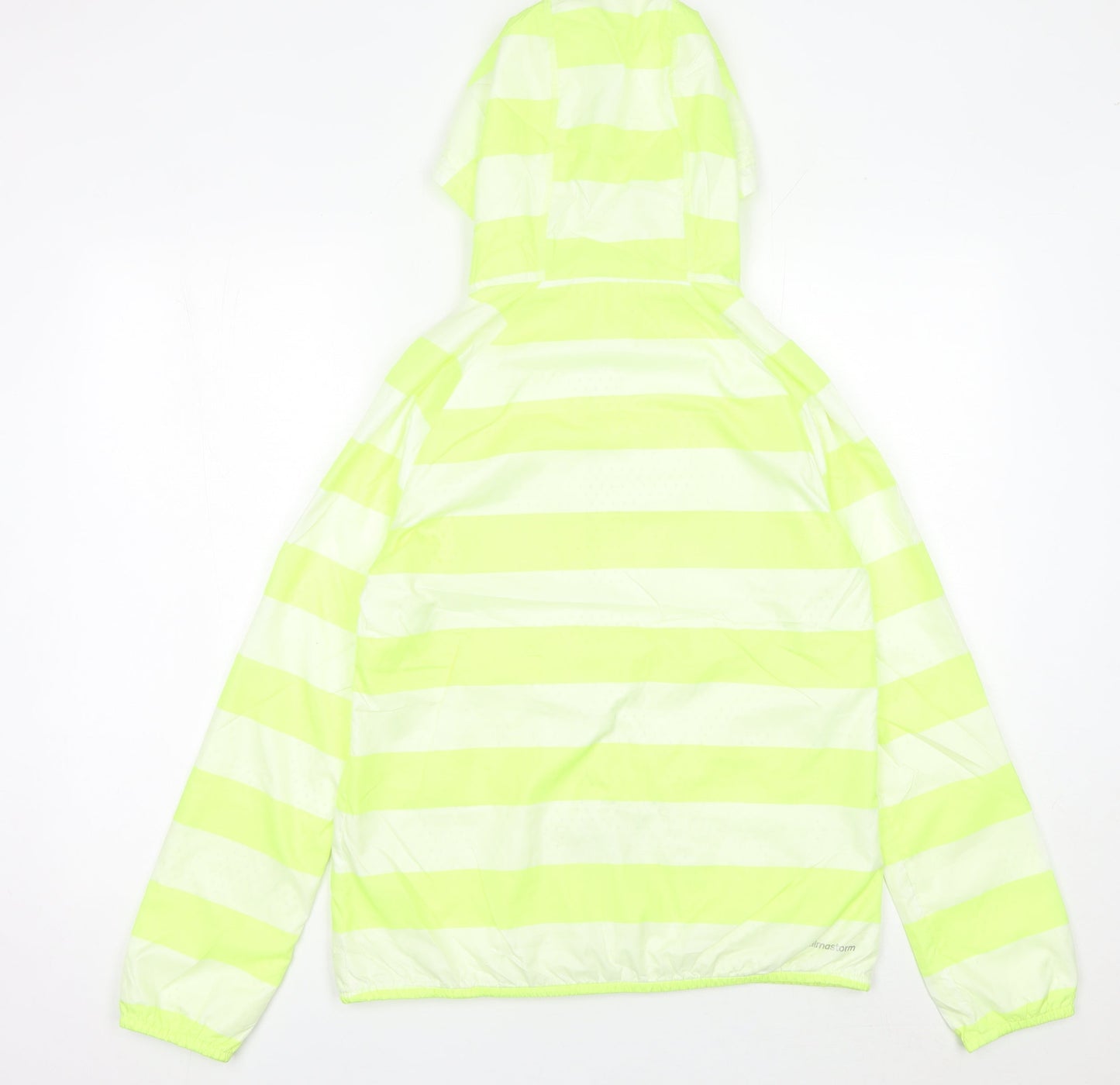 Adidas Womens Yellow Striped Windbreaker Jacket UK 12
