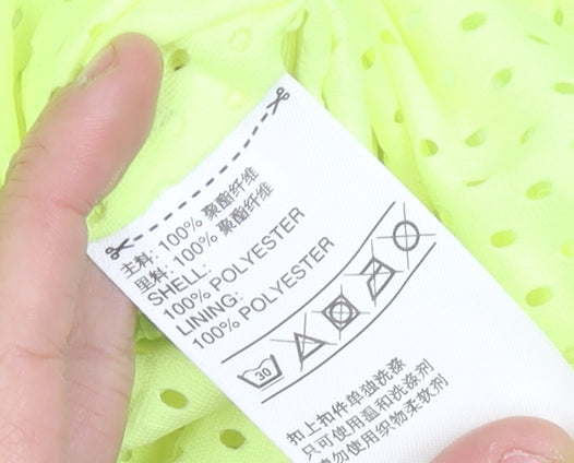 Adidas Womens Yellow Striped Windbreaker Jacket UK 12