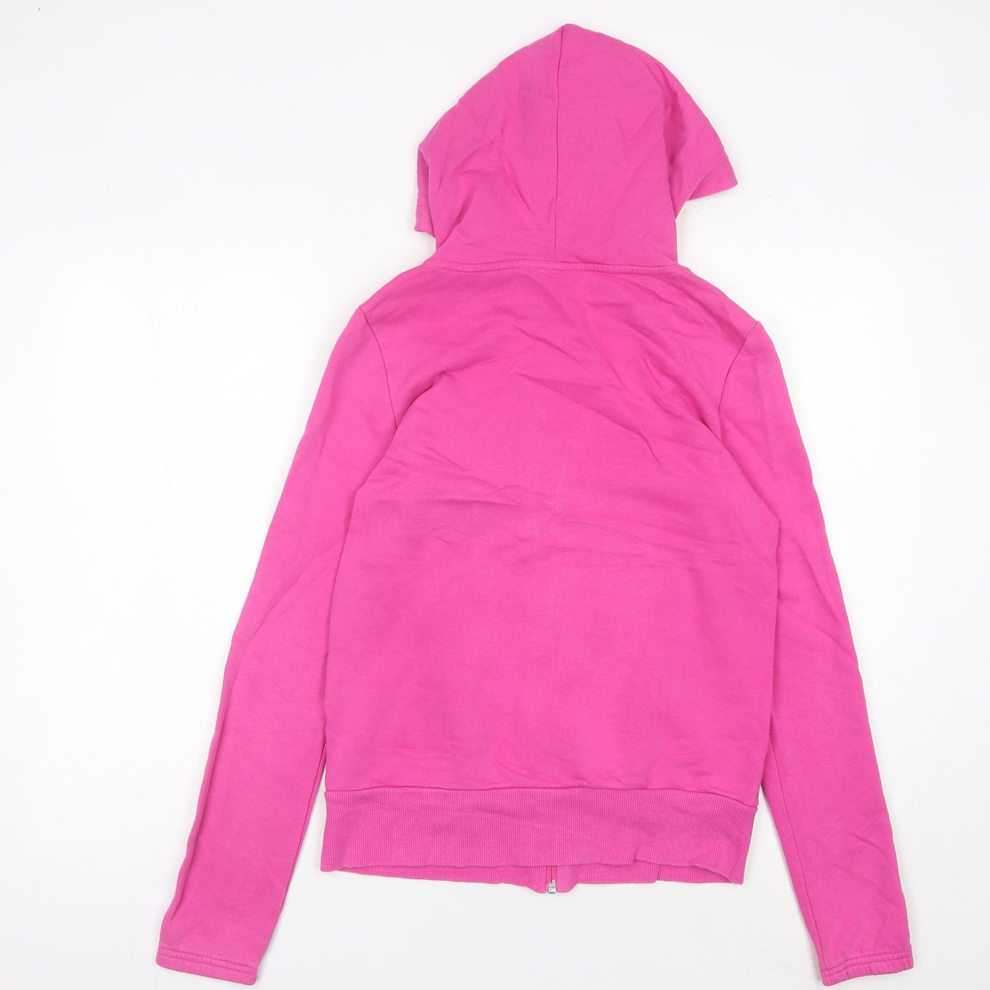 Puma Women's Pink Full Zip Hoodie Sweatshirt UK 12 XL Casual Sportswear