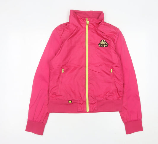 Kappa Womens Pink Track Jacket Size 10 Full Zip Lightweight Sports