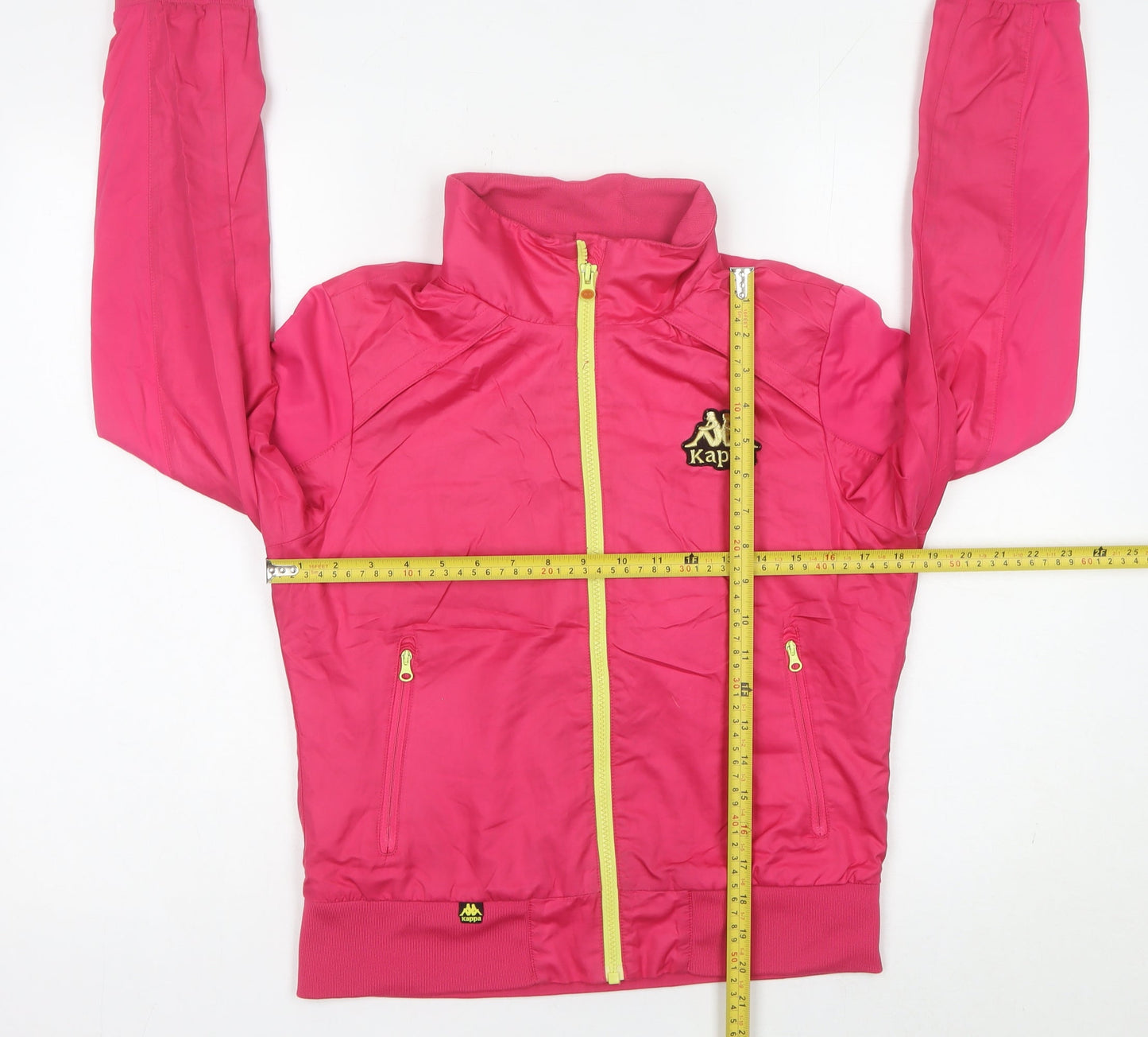 Kappa Womens Pink Track Jacket Size 10 Full Zip Lightweight Sports