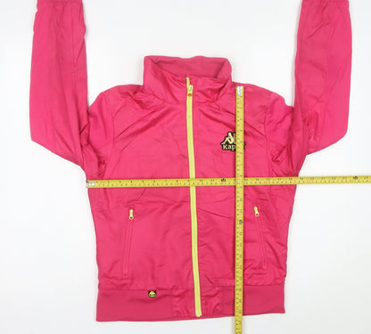Kappa Womens Pink Track Jacket Size 10 Full Zip Lightweight Sports
