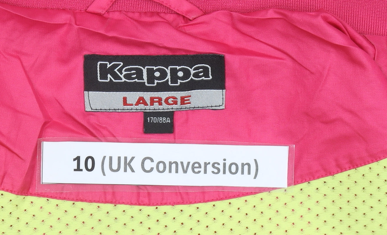 Kappa Womens Pink Track Jacket Size 10 Full Zip Lightweight Sports
