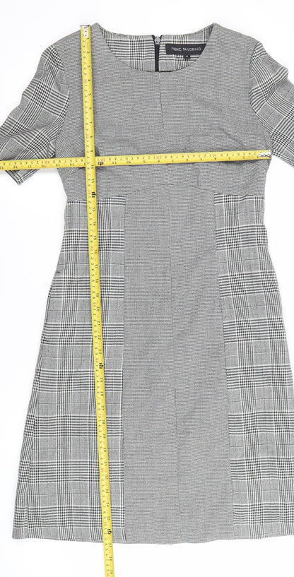 Next Women’s Grey Check Sheath Workwear Dress Size 8