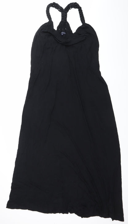 French Connection Women’s Black Size 8 Halter Slip Midi Dress