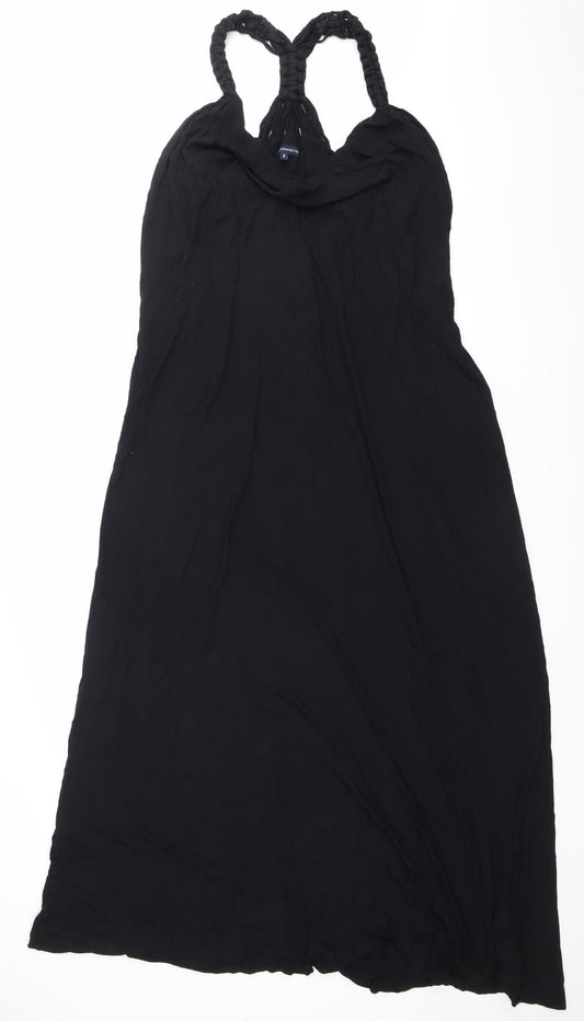 French Connection Women’s Black Size 8 Halter Slip Midi Dress