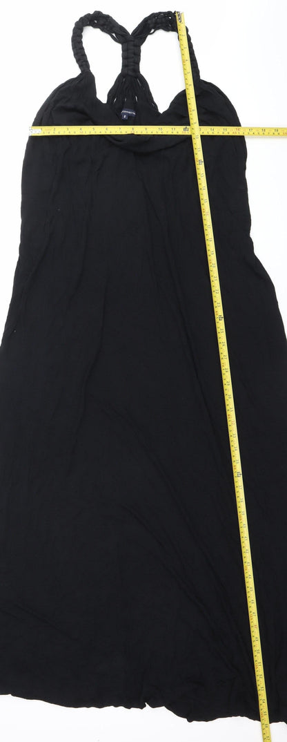 French Connection Women’s Black Size 8 Halter Slip Midi Dress