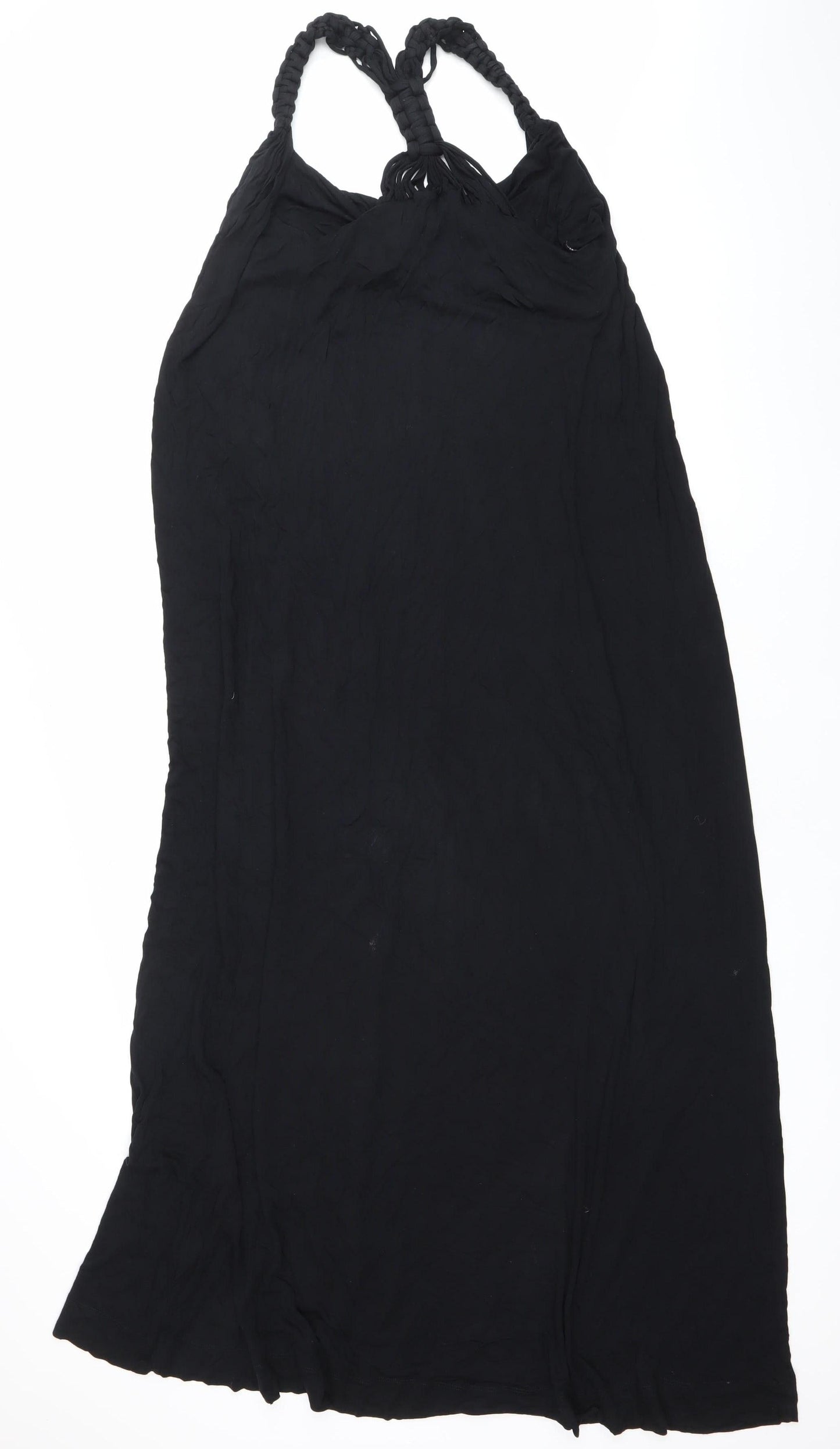 French Connection Women’s Black Size 8 Halter Slip Midi Dress