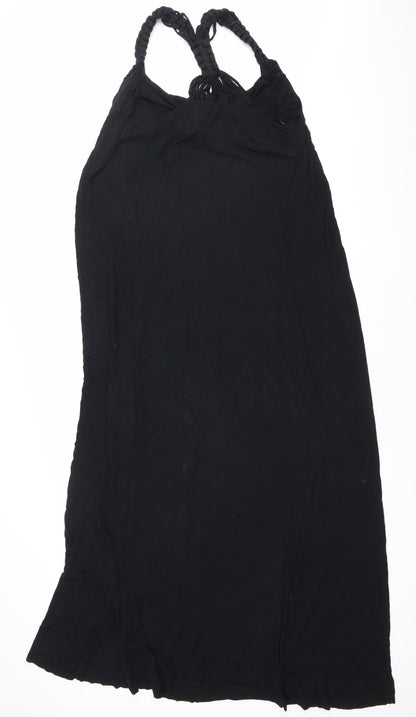 French Connection Women’s Black Size 8 Halter Slip Midi Dress