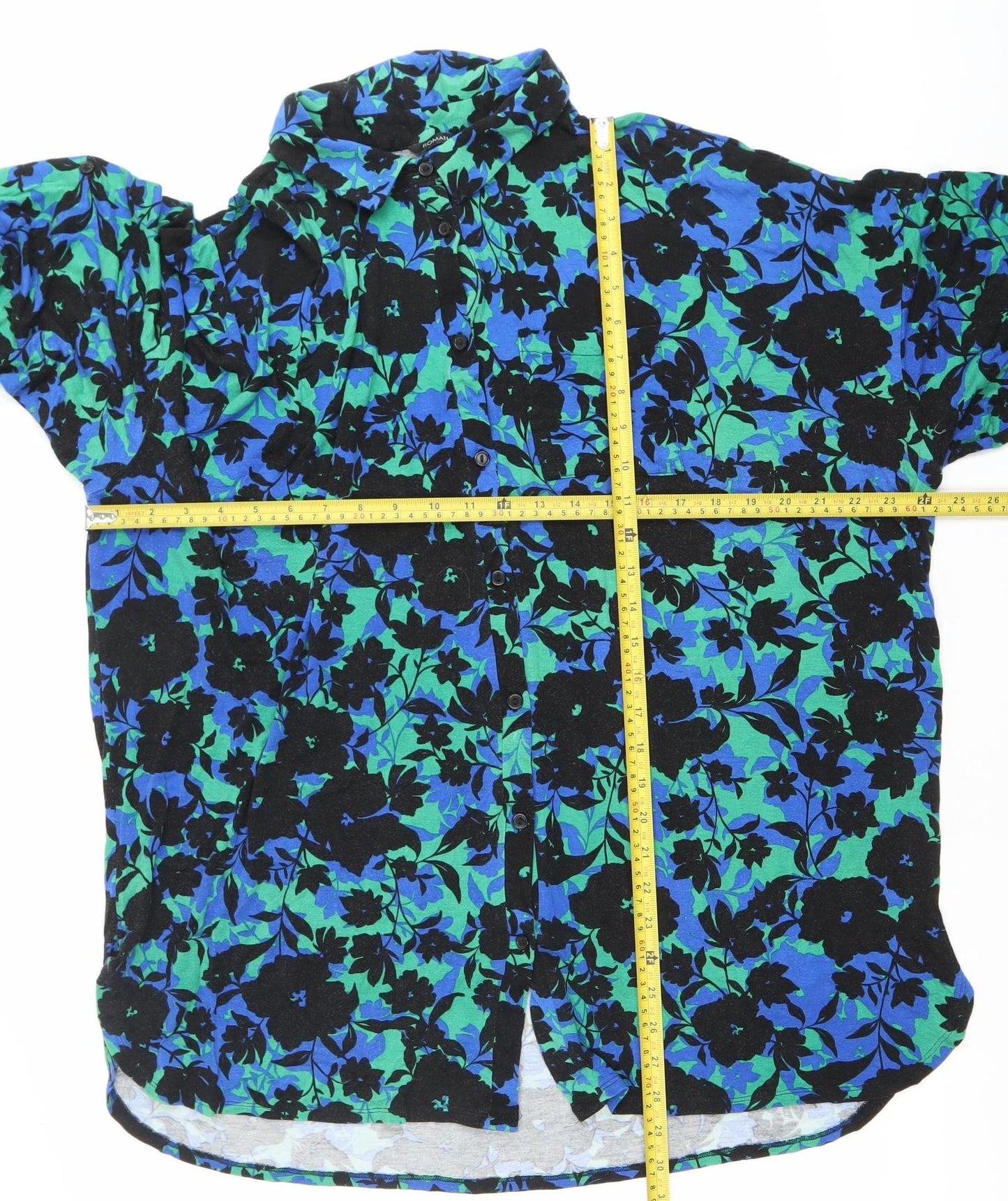 Womens UK Size 20 Roman Multicoloured Tunic Blouse