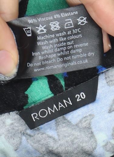 Womens UK Size 20 Roman Multicoloured Tunic Blouse