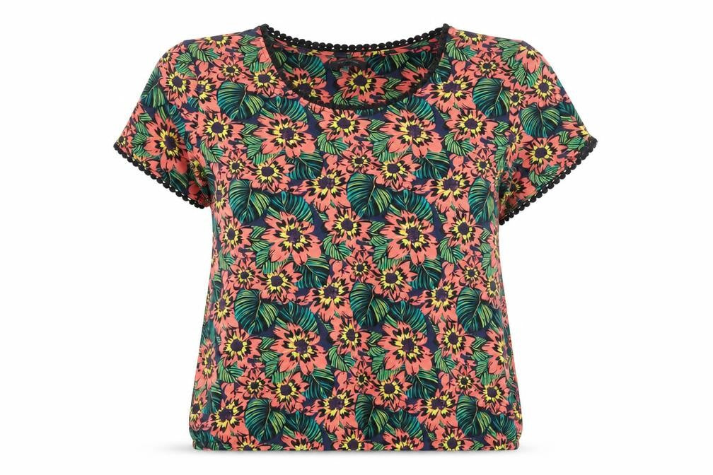 Womens UK Size 8 Intuition Multicoloured Basic T-Shirt